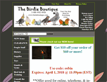 Tablet Screenshot of birdieboutique.com